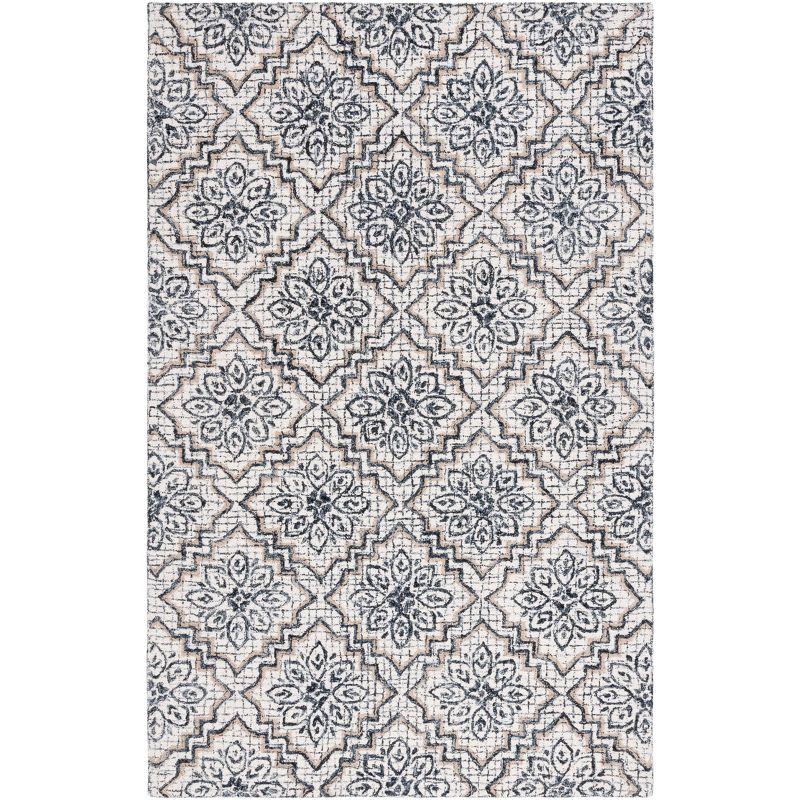 Abstract ABT201 Handmade Indoor Accent Rug - Ivory/Navy - 3'x5' - Safavieh