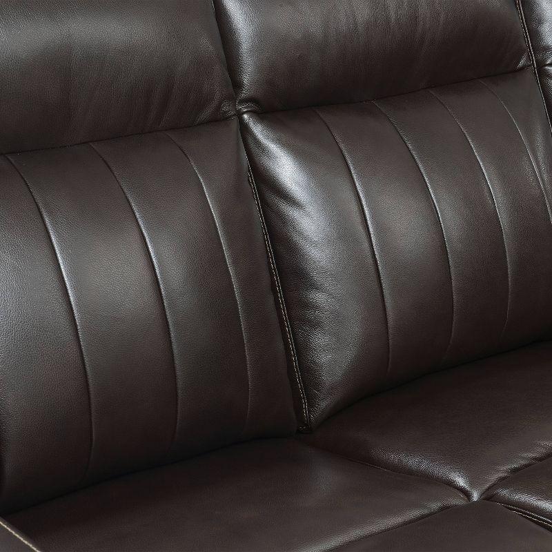 Steve Silver Co. Coachella Power Recliner Loveseat Brown: Upholstered Leather, Iron Frame, 2-Seater