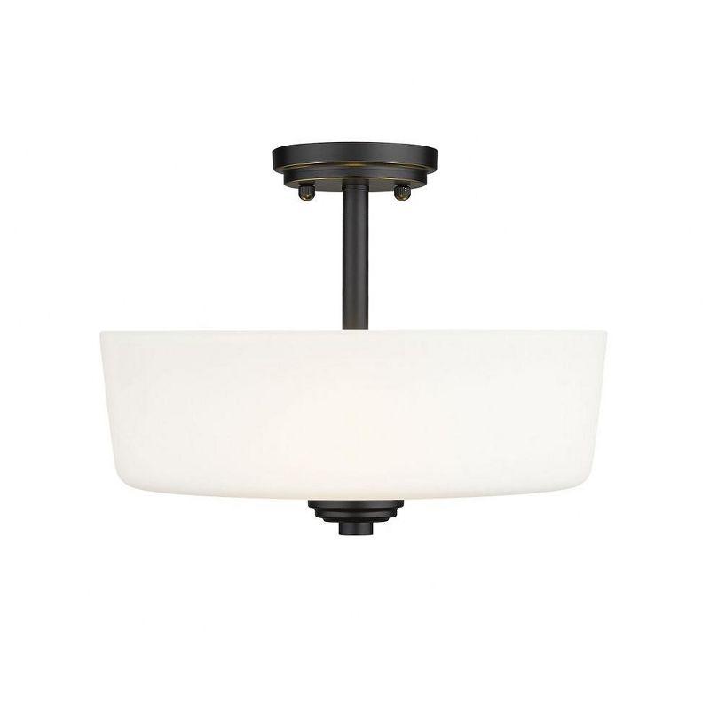 Z-Lite Arlington 3 - Light Semi-Flush Mount in  Matte Black