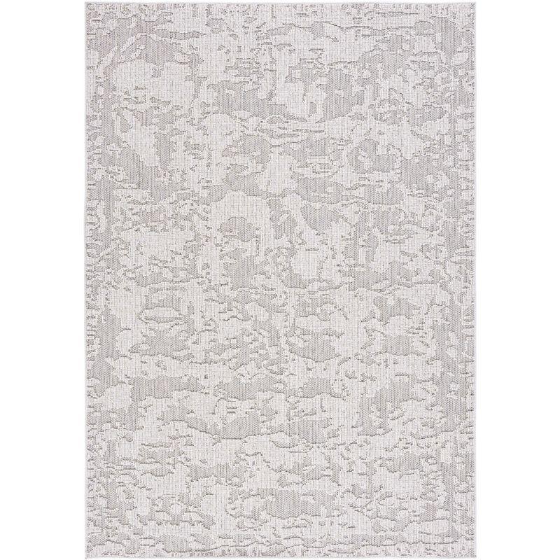 Elevate Boho-Chic 9' x 12' Gray/Light Gray Reversible Indoor/Outdoor Rug