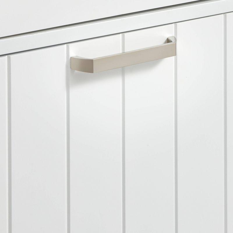 Lima Kitchen Cart White - Buylateral: Cottage Chic Storage, Towel Rung, Locking Wheels