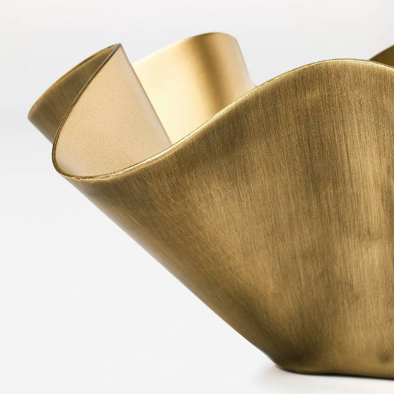 Metal Wavy Bowl Gold - Threshold™ designed with Studio McGee: Aluminum, Curved Design, Tabletop Accent Piece