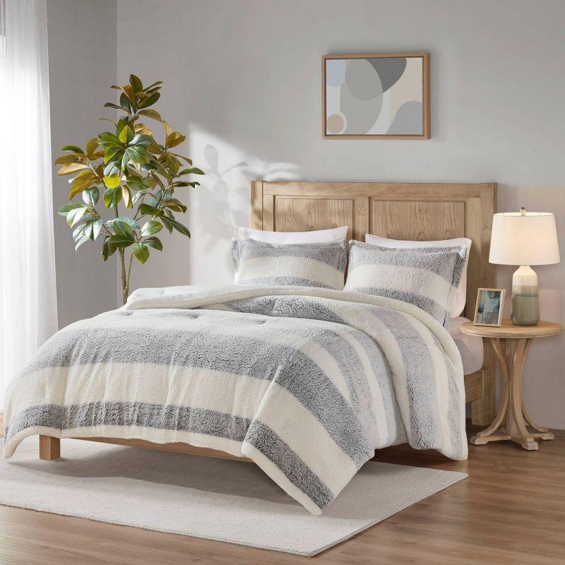 Madison Park Sherpa Comforter Set