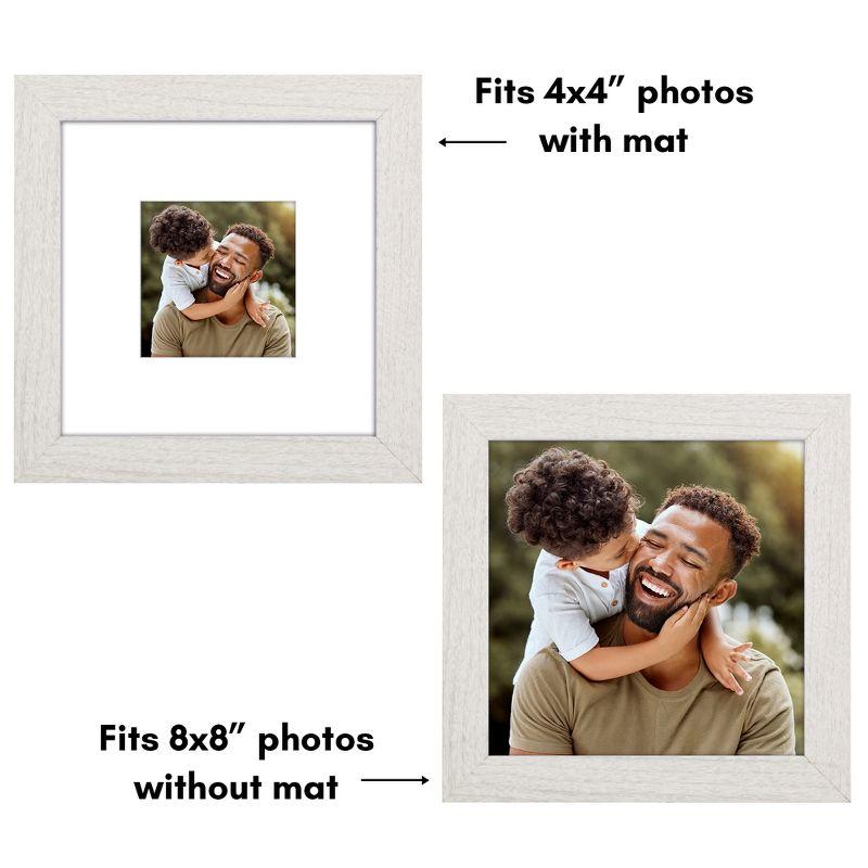 Americanflat Americanflat Picture Frame - Frame with Mat - Wide Molding - Shatter-Resistant Glass
