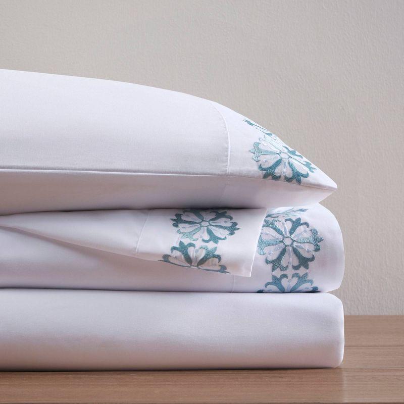 Embroidered Microfiber 4 PC Sheet Set