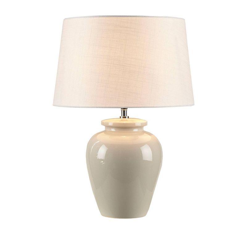 Anzio Ceramic (Includes LED Light Bulb) Table Lamp Cream - Ink+Ivy