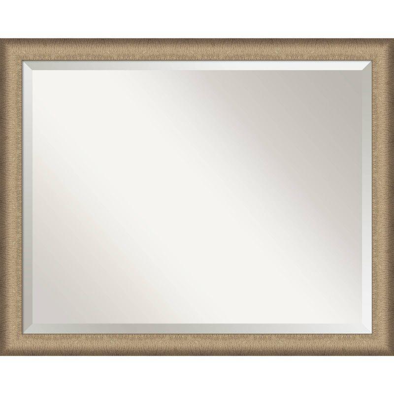 31" x 25" Elegant Brushed Bronze Wall Mount Mirror for Bathroom - Amanti Art