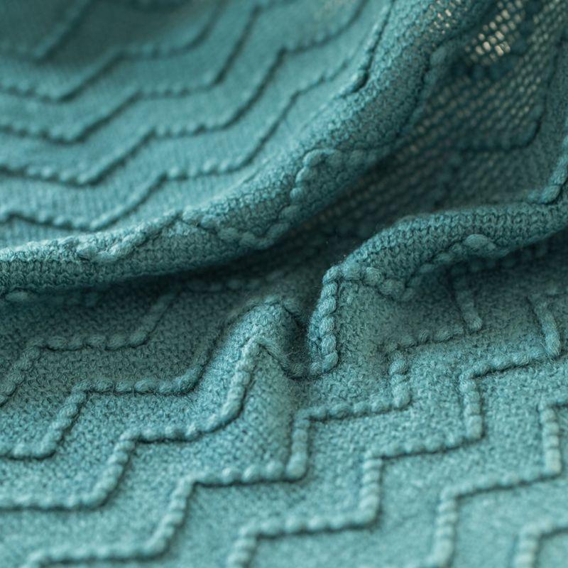 Decorative Throw Blanket - 50x60" Soft Knit with Fringe Edges for a Cozy Touch to Your Living Space