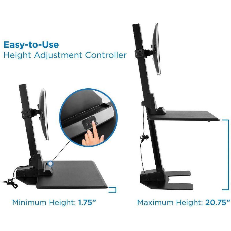 Mount-It Electric Standing Desk Converter, Tabletop Stand Desk w/ Monitor Mount, 28" Wide Platform