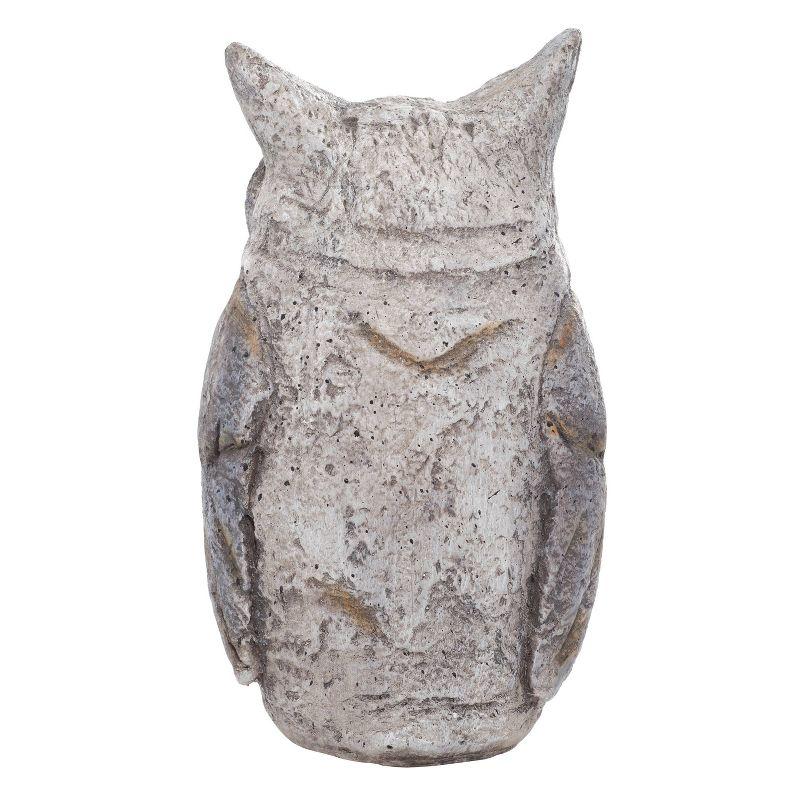 17" x 9" Magnesium Oxide Country Owl Garden Sculpture Gray - Olivia & May