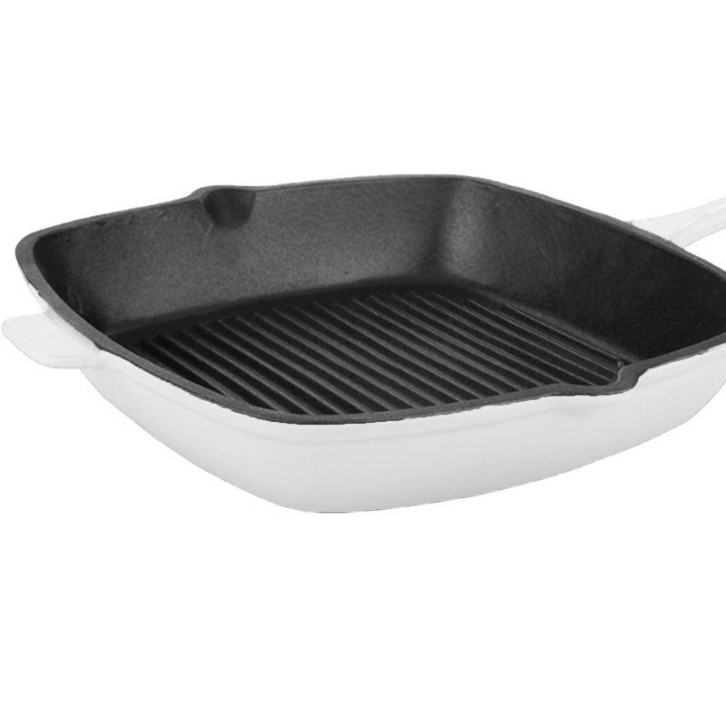 BergHOFF Neo 11" Cast Iron Square Grill Pan, White