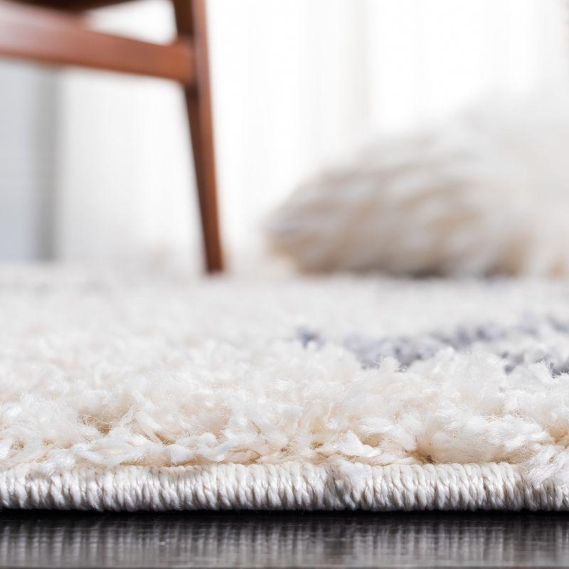 Venus Shag VNS680 Power Loomed Indoor Area Rug - Ivory/Grey - 9'x12' - Safavieh