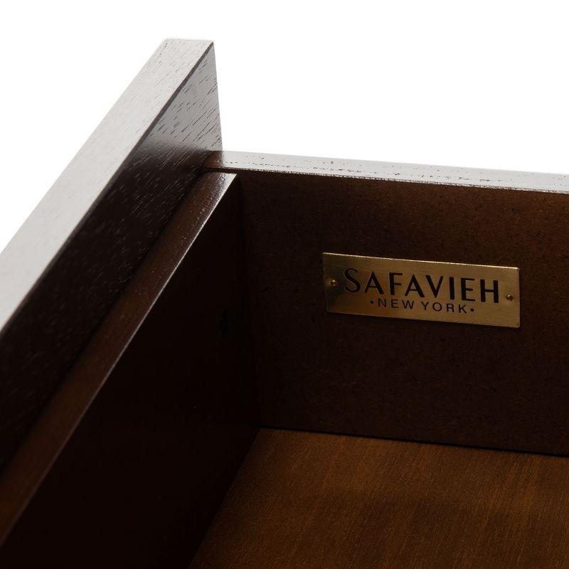 Genevieve Media Stand - Walnut/White - Safavieh.