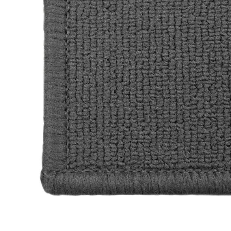 Graphite Gray Washable Non-slip Synthetic Accent Rug