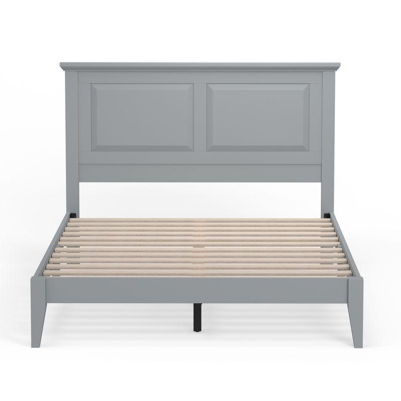 Cottage Chic Ultimate Grey Solid Hevea Wood Full Platform Bed