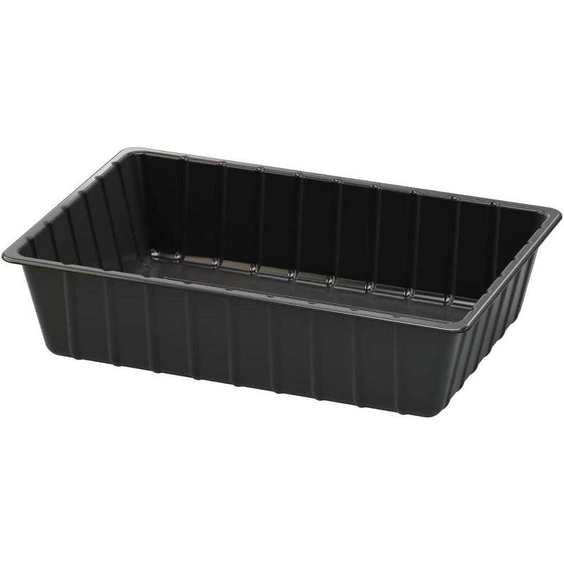 Large Black High-Density Plastic Utility Tub