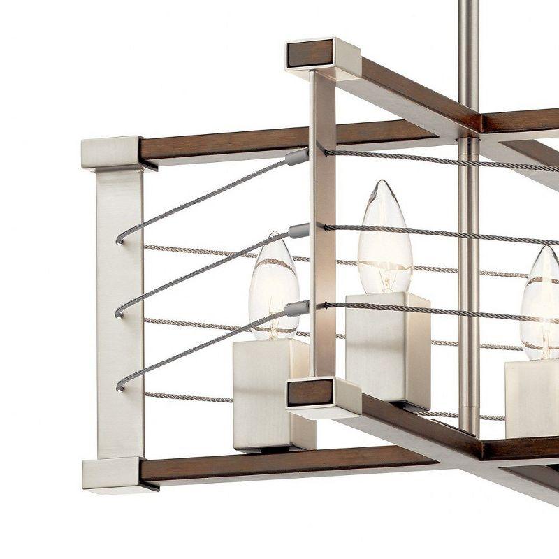 Lente Brushed Nickel 4-Light Vintage Pendant