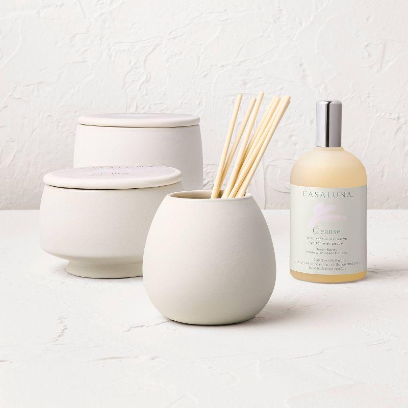 2-Wick Ceramic Jar Candle with Lid Cleanse 7.5oz - Casaluna™