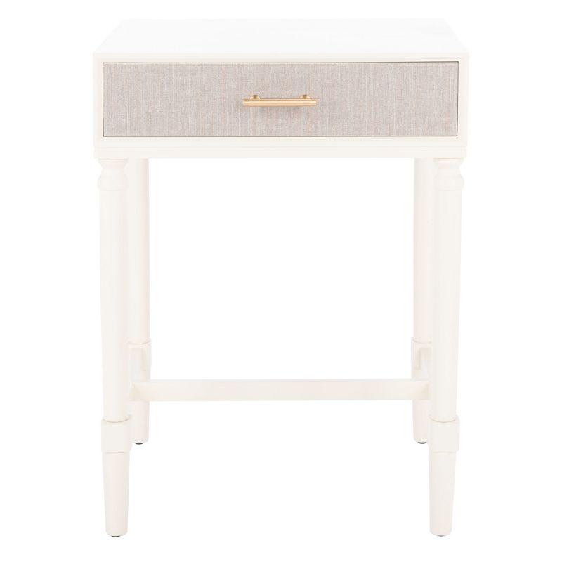 Estella 1 Drawerwith Accent Table - White - Safavieh.