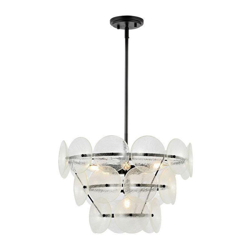 Landreth Chandelier - Black/Clear - Safavieh.