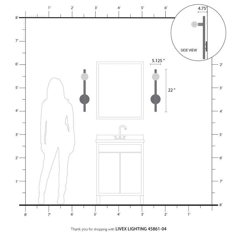 Livex Lighting Bannister 1 - Light Wall Light in  Black