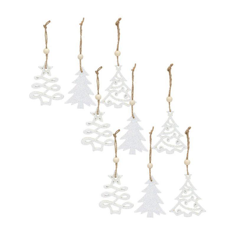 Melrose Wood Tree Tag Ornament (Set of 9)