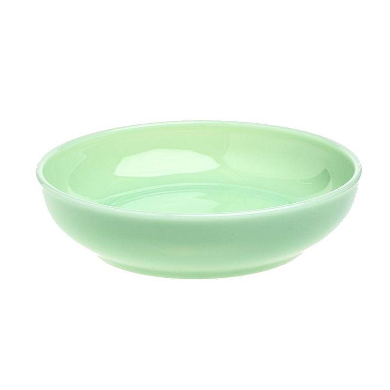 Jadeite Green Glass 7.25" Handcrafted Cereal Bowl