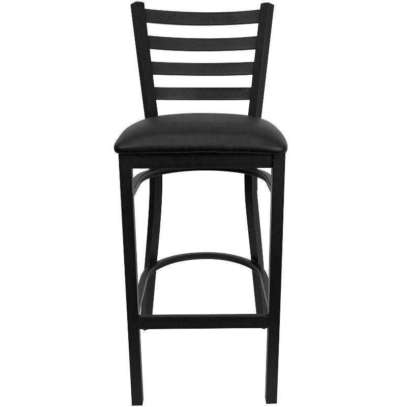 Brixton HERCULES Series Ladder Back Metal Restaurant Barstool