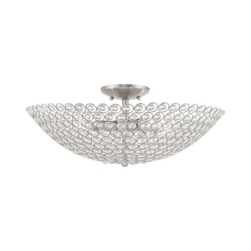 Livex Lighting Cassandra 4 - Light Flush Mount in  Brushed Nickel