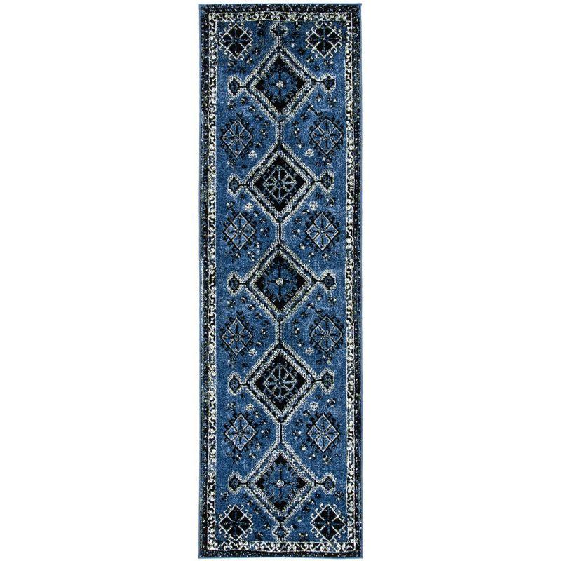 Vintage Hamadan VTH293 Power Loomed Indoor Runner Rug - Blue/Black - 2'3"x8' - Safavieh