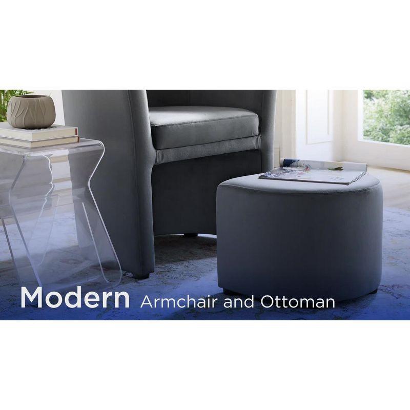 Modway Divulge Modern Leatherette Armchair and Ottoman