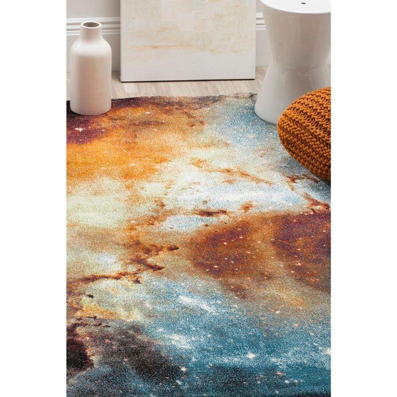 Galaxy GAL109 Power Loomed Indoor Area Rug - Orange/Multi - 5'3"x7'6" - Safavieh
