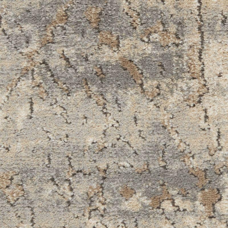 Nourison Concerto Abstract Contemporary Area Rug Beige Grey 3'9" x 5'9"