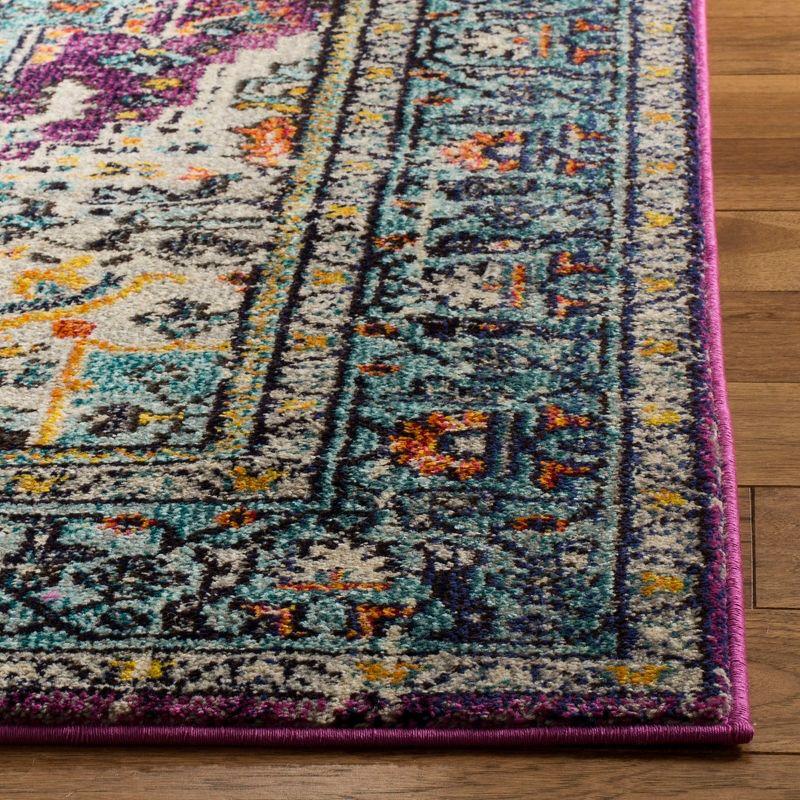 Monaco MNC251 Power Loomed Indoor Accent Rug - Violet/Light Blue - 4'x5'7" - Safavieh