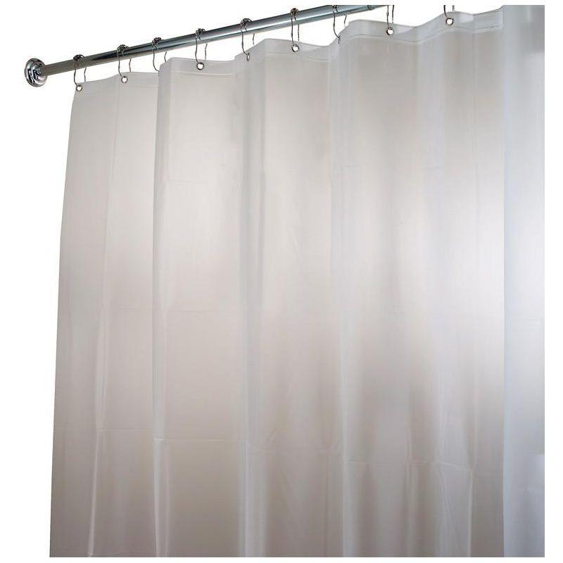 iDesign 72 in. H X 84 in. W Frosted Eva Shower Curtain Liner Vinyl