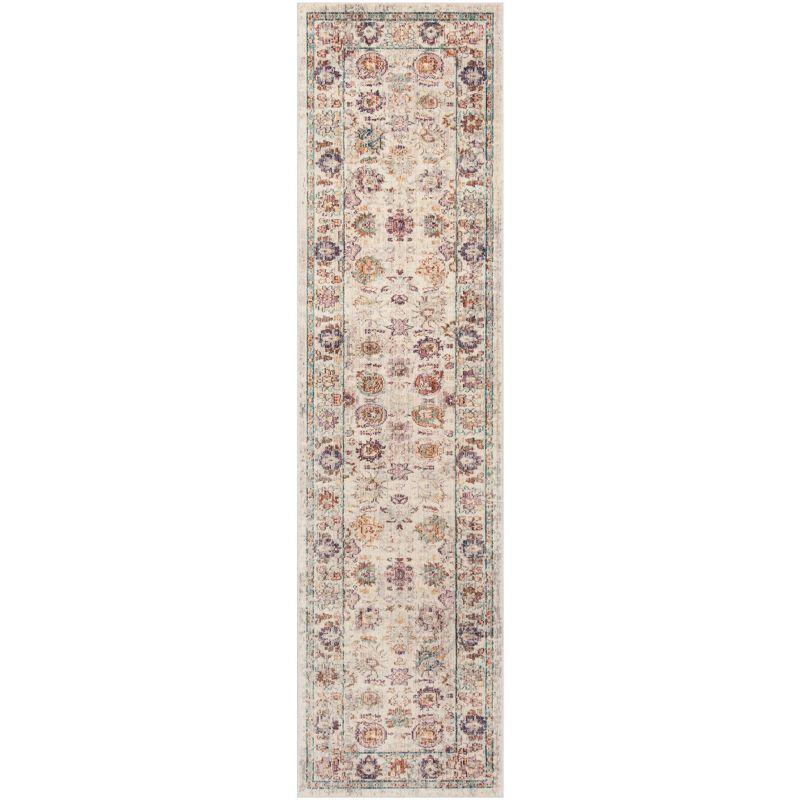 Illusion ILL710 Power Loomed Runner Rug - Cream/Purple - 2'3"x8' - Safavieh