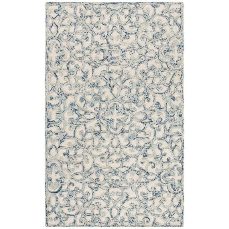 Trace TRC103 Hand Tufted Indoor Area Rug - Blue/Ivory - 4'x6' - Safavieh.