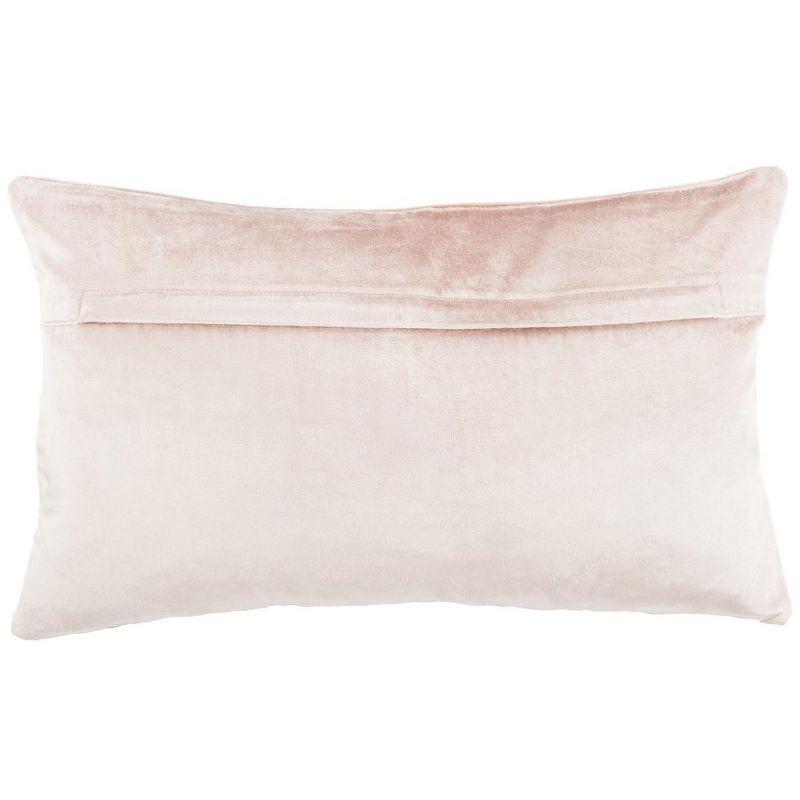 Enchanted Evergreen Peach Cotton Viscose Throw Pillow