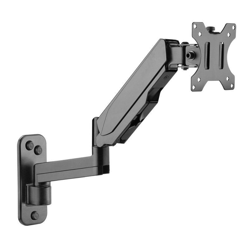 Black Full-Motion Aluminum and Steel Monitor Wall Mount