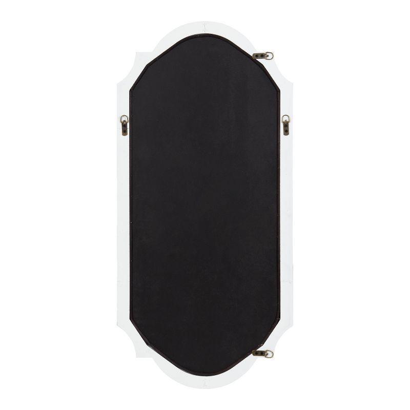 Kate and Laurel Fairbourne Scalloped MDF Full Length Mirror, 20x42, White