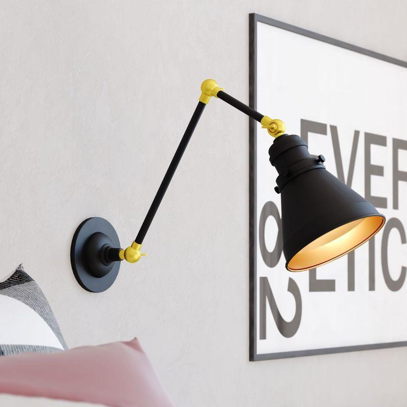 Vaxcel Alexis 1 - Light Swing Arm Lamp in  Oil Rubbed Bronze/Satin Gold