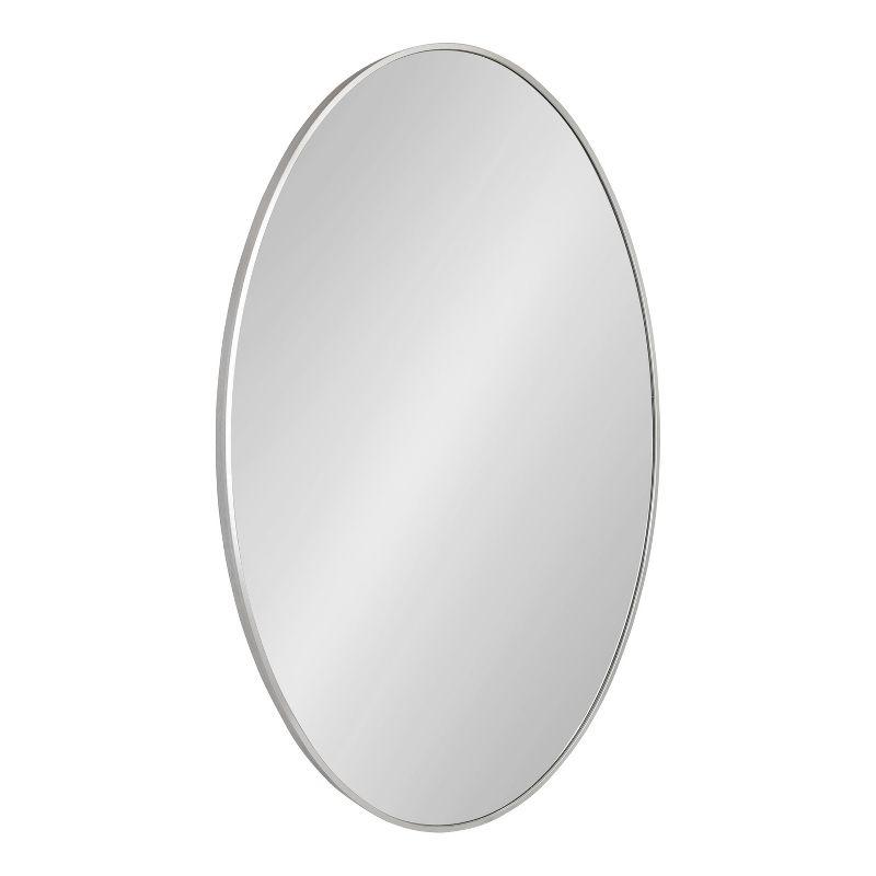 Zayda 24x36 Silver Aluminum Oval Bathroom Mirror