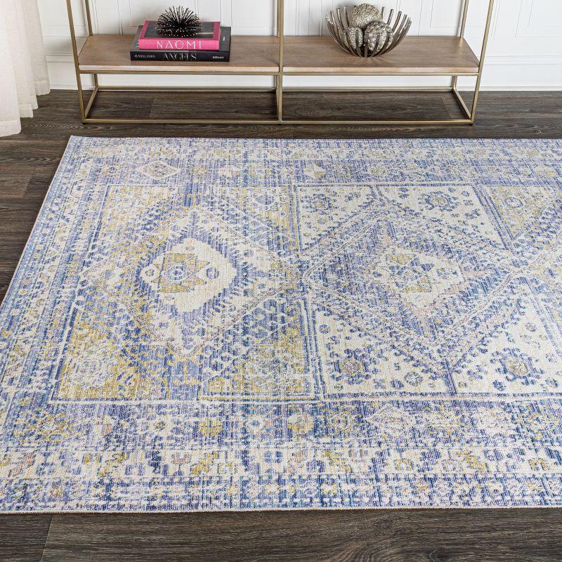 Darija Ornate Geometric Medallion Area Rug  - JONATHAN Y