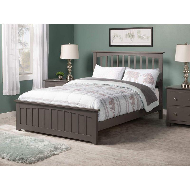 Mission Low Profile Solid Wood Platform Bed with Matching Footboard
