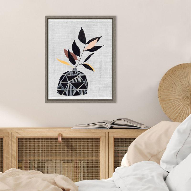 Amanti Art Decorated Vase with Plant IV by Melissa Wang Framed Canvas Wall Art