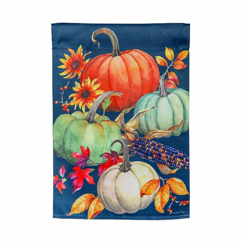 Evergreen All Things Pumpkins Suede Garden Flag 12 x 18 Inches Indoor Outdoor Decor