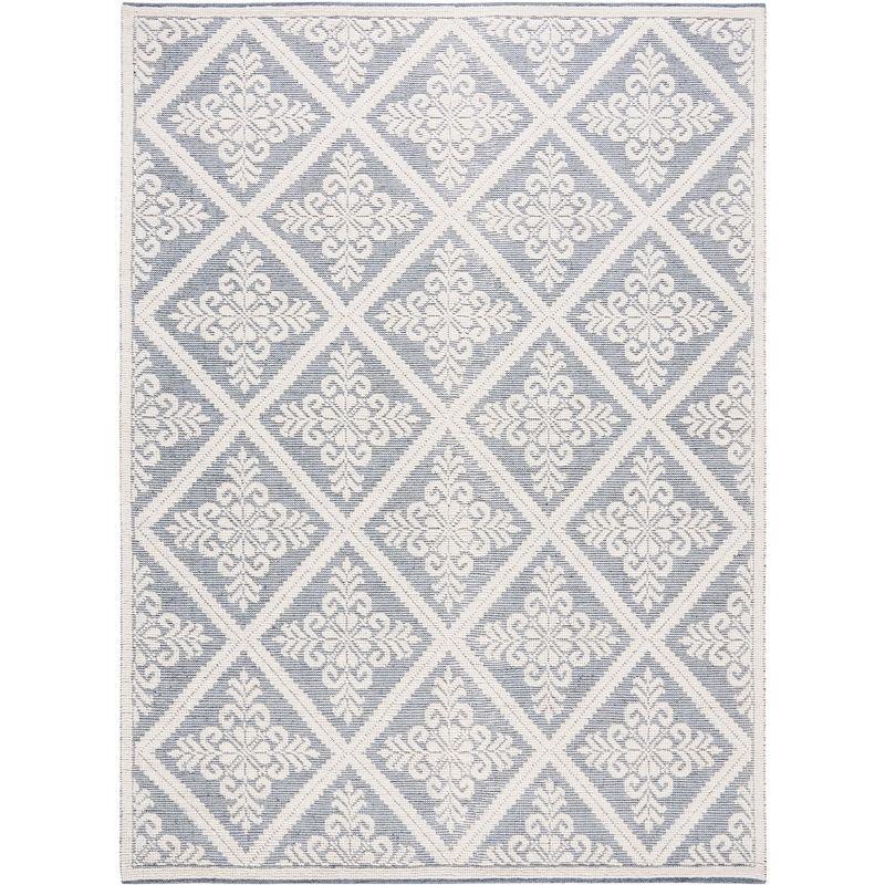 Vermont VRM306 Hand Woven Area Rug - Ivory/Blue - 8'x10' - Safavieh.