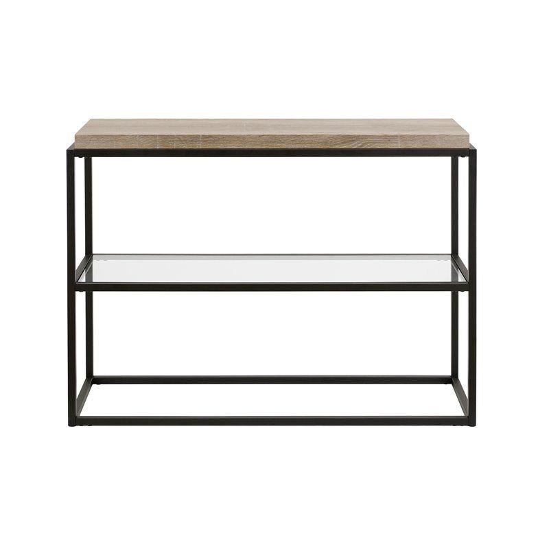 Wooden Console Table in Black - Henn&Hart
