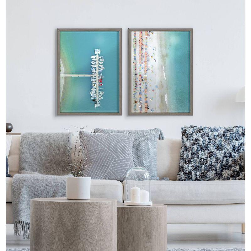 18" x 24" Blake Monterosso by Rachel Dowd Framed Printed Art Gray - Kate & Laurel All Things Decor: Modern Canvas, Polystyrene Frame