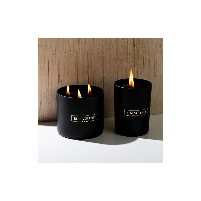 Benevolence LA  Black Wax  Scented Candle With Santal Scent- 10 oz